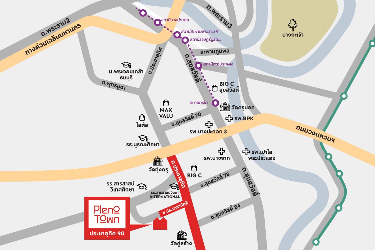 PLENO TOWN Prachauthit 90-Map