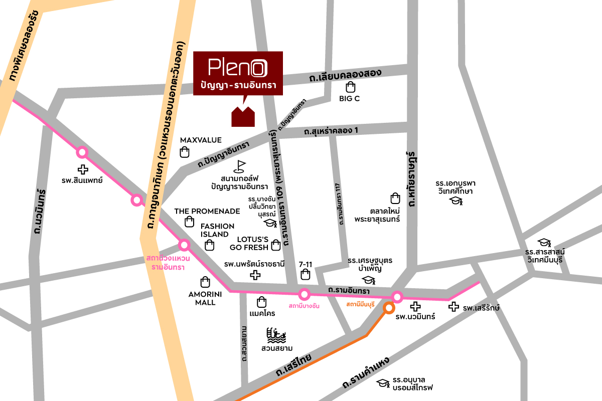 PLENO Panya-Ramintra-Map
