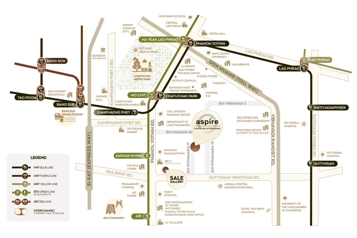 ASPIRE Chatuchak Interchange-Map