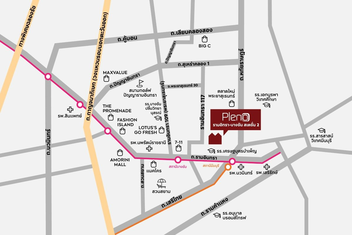 PLENO Ramintra-Bangchan Station 2-Map
