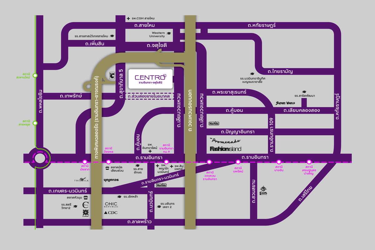 CENTRO รามอินทรา-จตุโชติ 2-แผนที่