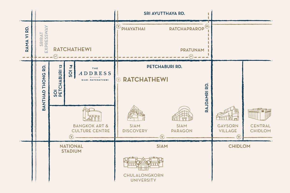 THE ADDRESS SIAM - RATCHATHEWI-Map