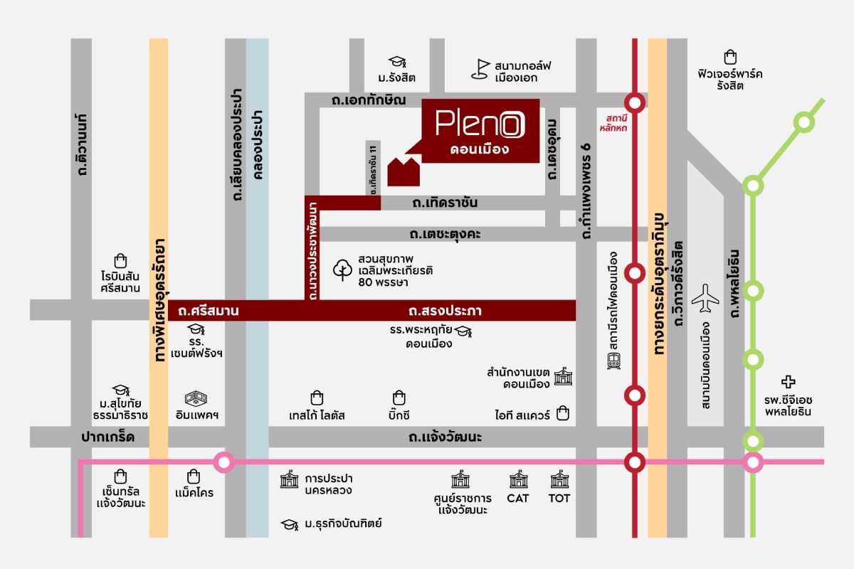 PLENO ดอนเมือง-แผนที่