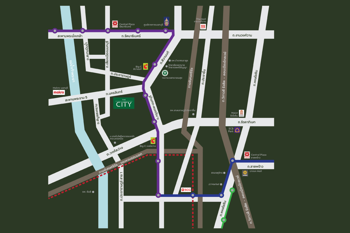 THE CITY Ratchada-Wongsawang-Map