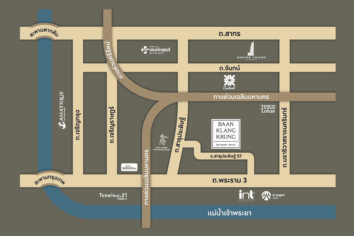 BAAN KLANG KRUNG Sathupradit-Rama 3-Map