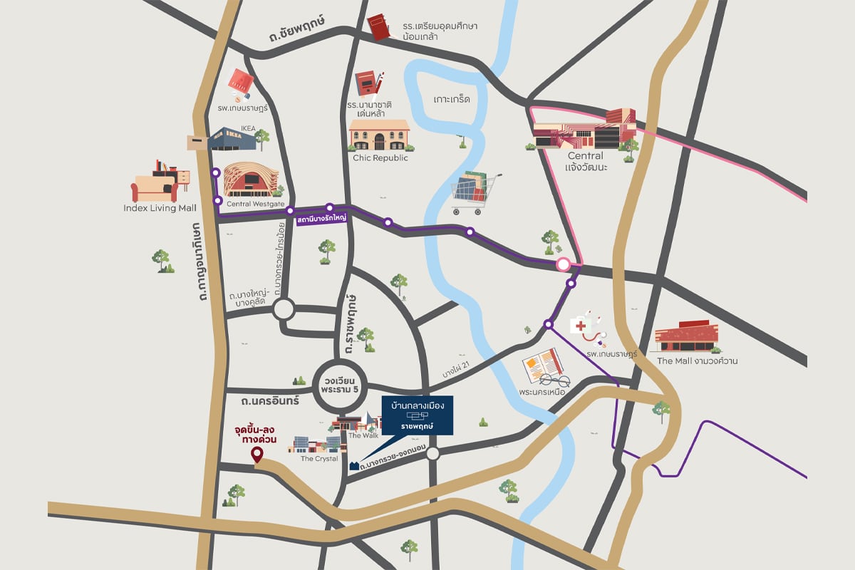 BAAN KLANG MUANG Ratchapruek-Map