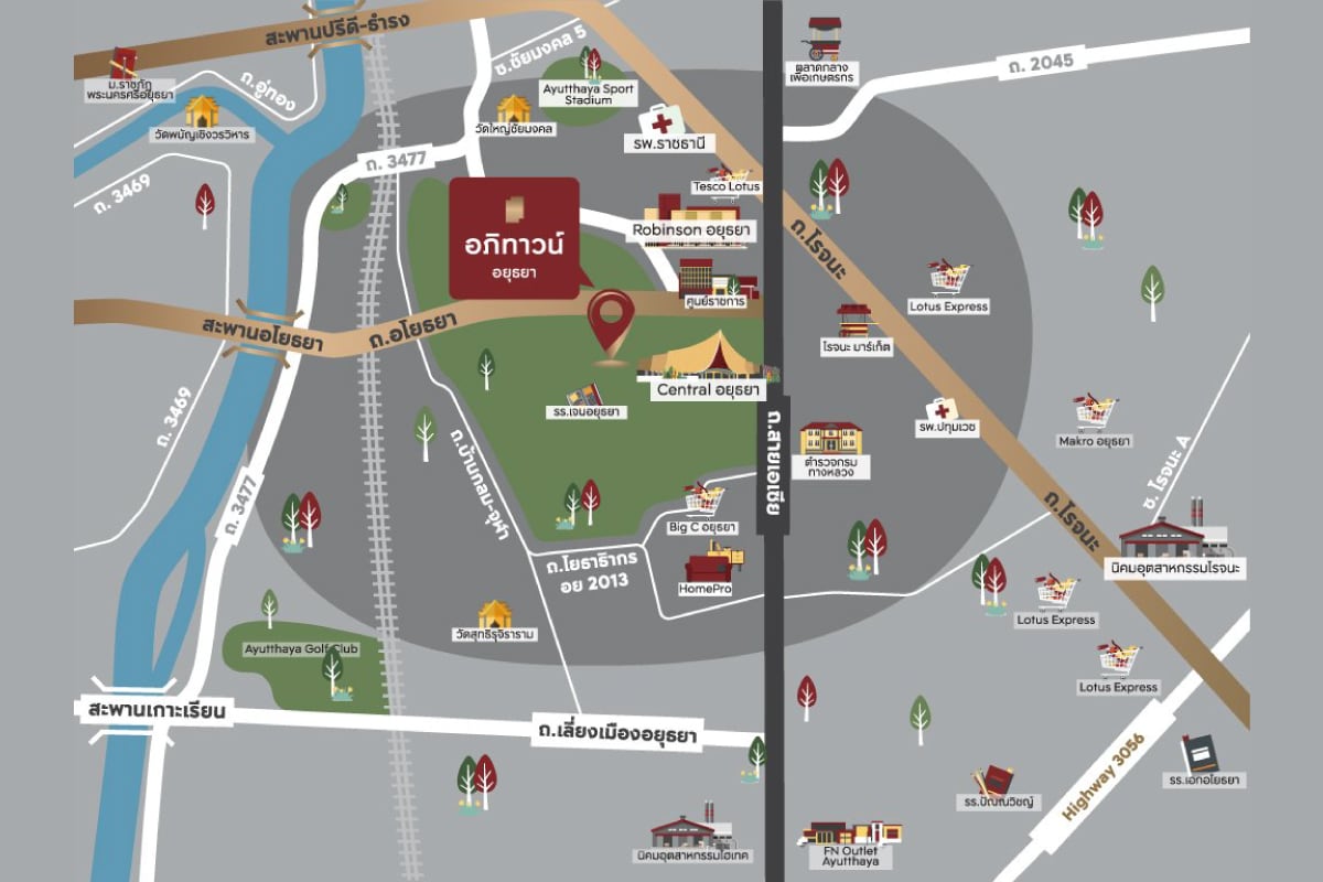 APITOWN Ayutthaya-Map