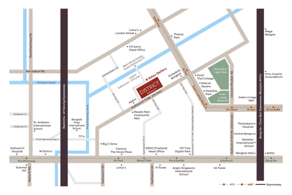 DISTRICT Sukhumvit 77-Map